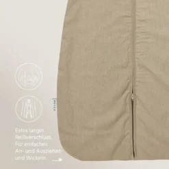Studio Schlafsack Leinen Taupe 90cm