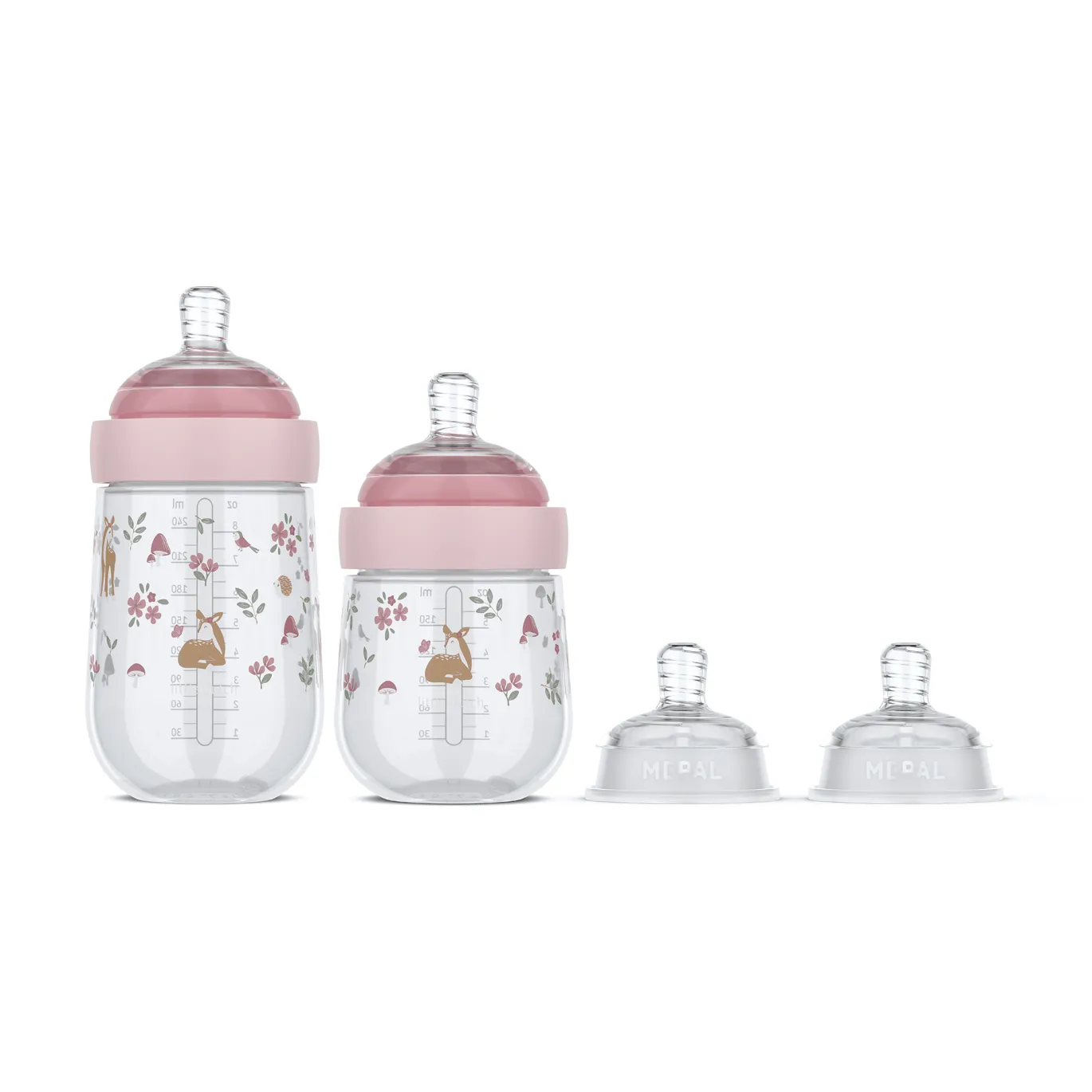 4-teiliges Starterset Babyflaschen Mio Fairy Garden