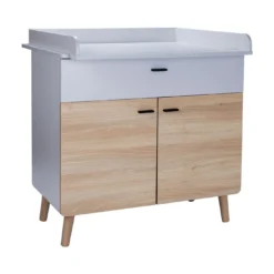 2-teiliges Spar-Set Babyzimmer Lovis mit Kommodenfüßen 92 cm für die schmale Wickelkommode