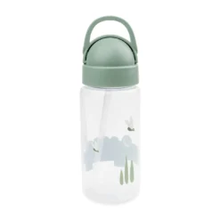 Trinkflasche mit Strohhalm Croco