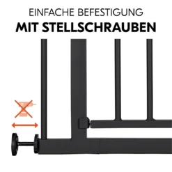 Tür- & Treppenschutzgitter Open N Stop 2 Black 75-80 cm