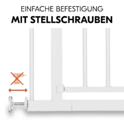 Tür- & Treppenschutzgitter Open N Stop 2 White 75-80 cm