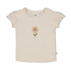 T-Shirt mit Häkelblume