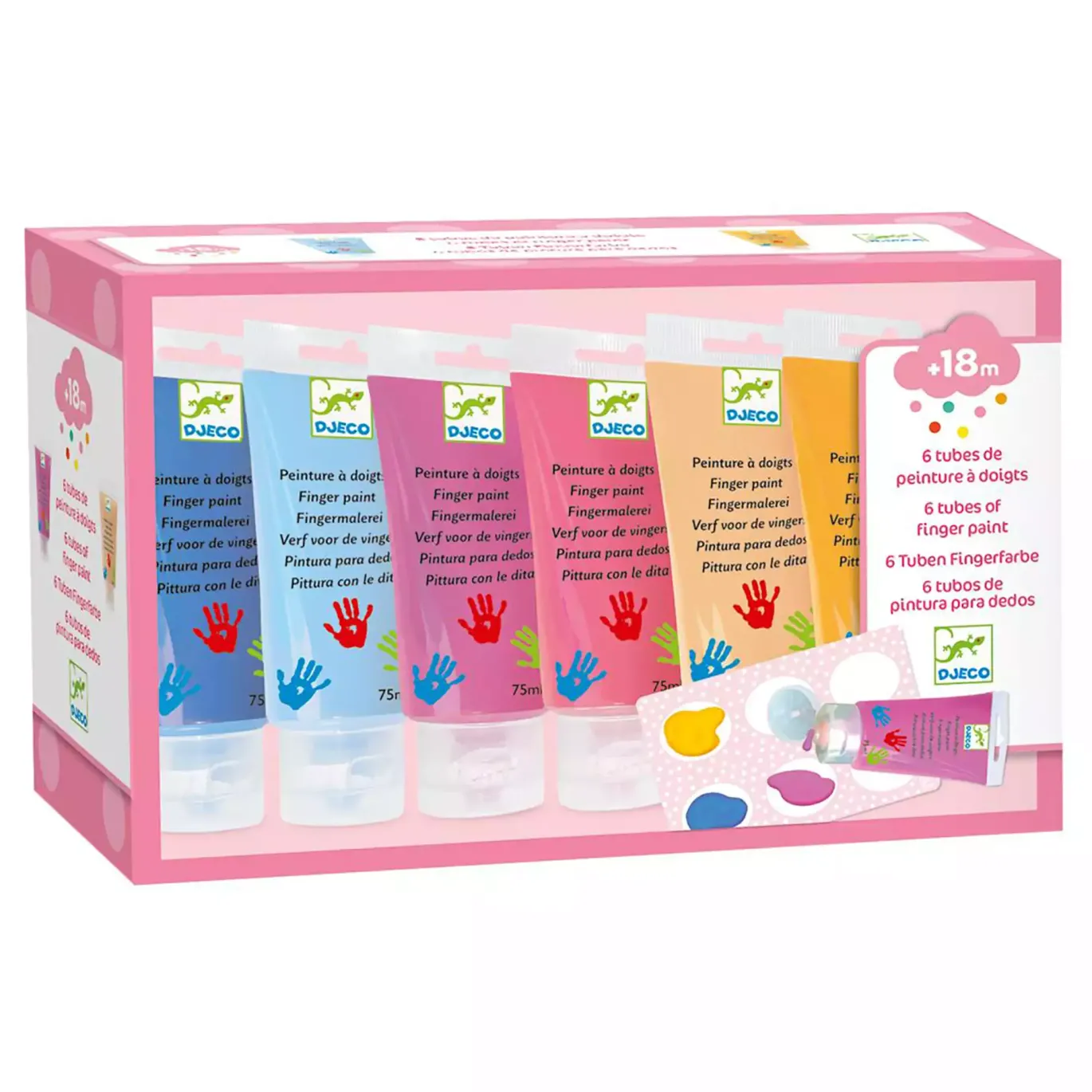 6 Tuben Fingerfarbe
