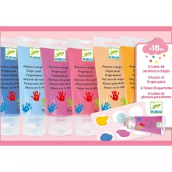 6 Tuben Fingerfarbe