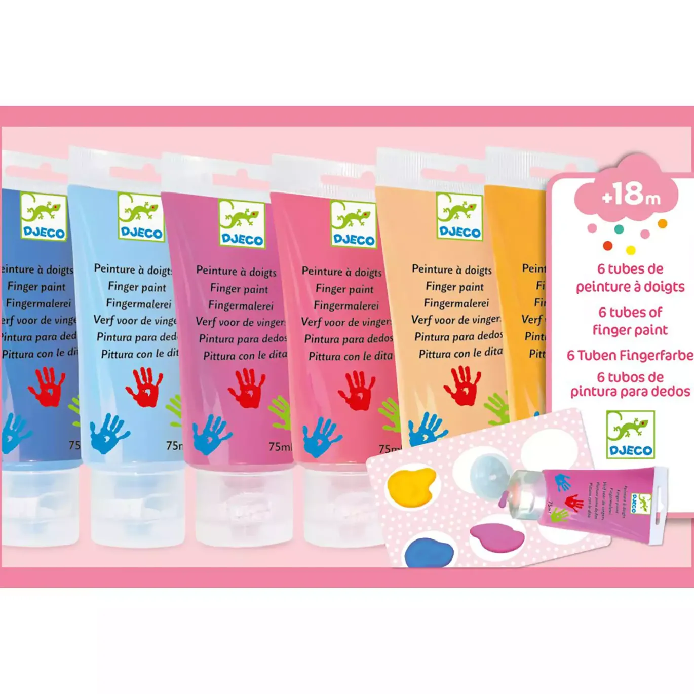 6 Tuben Fingerfarbe