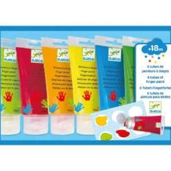 6 Tuben Fingerfarbe
