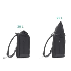 Wickelrucksack Rolltop Schwarz
