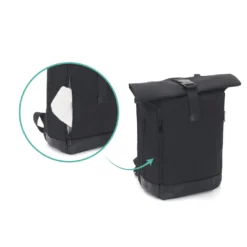 Wickelrucksack Rolltop Schwarz