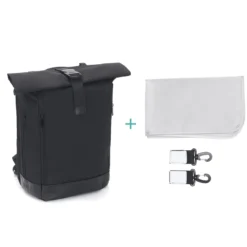 Wickelrucksack Rolltop Schwarz