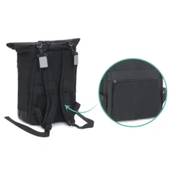 Wickelrucksack Rolltop Schwarz