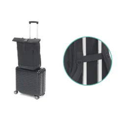 Wickelrucksack Rolltop Schwarz