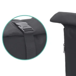 Wickelrucksack Rolltop Schwarz