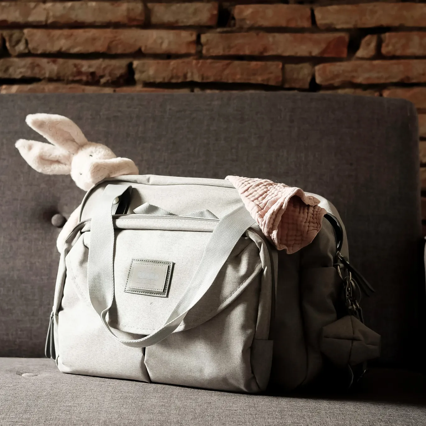 Wickeltasche Geneve II Heather Grey